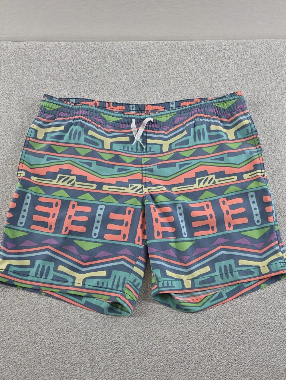 Chubbies Retro Geometric Swim Trunks Multicolor Men's Sm